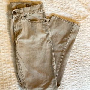 Gravels Slim Bull Head Tan Jeans Size 28x30